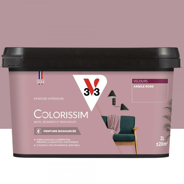 Peinture intérieure V33 Colorissim Velours Argile Rose - 2L