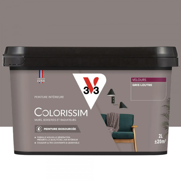 Peinture intérieure V33 Colorissim Velours Gris Loutre - 2L