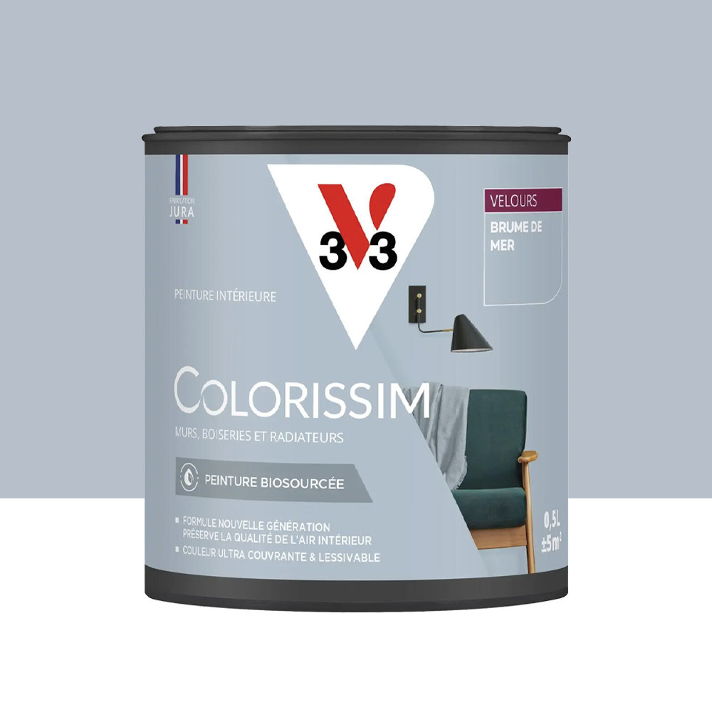 Peinture intérieure V33 Colorissim Velours Brume de Mer - 0,5L