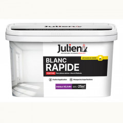 Peinture Murs Et Plafond Julien Blanc Rapide Velours - 2,5L