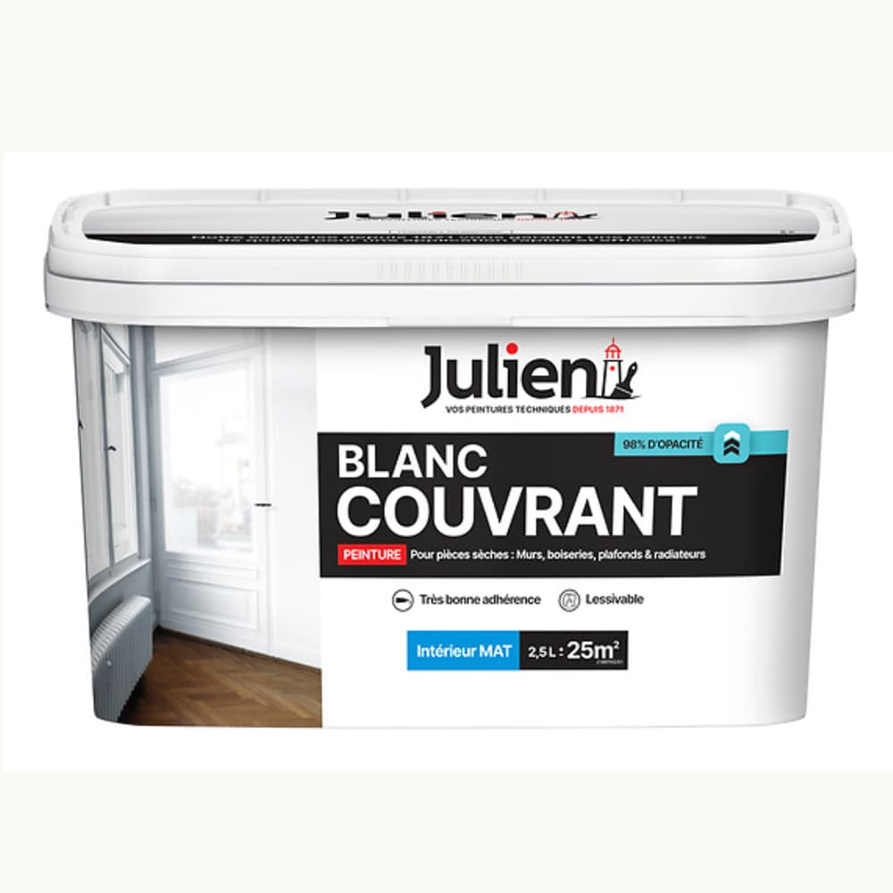 Peinture Murs Et Plafonds Julien Blanc Couvrant Mat - 2,5L