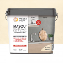 Enduit de rénovation Maison Déco Masq'Carrelage et Murs Blanc cassé - 9kgs