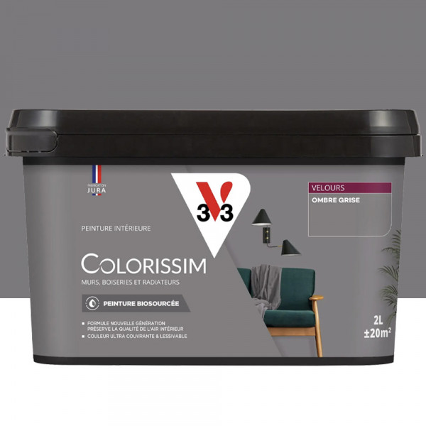 Peinture intérieure V33 Colorissim Velours Ombre Grise - 2L