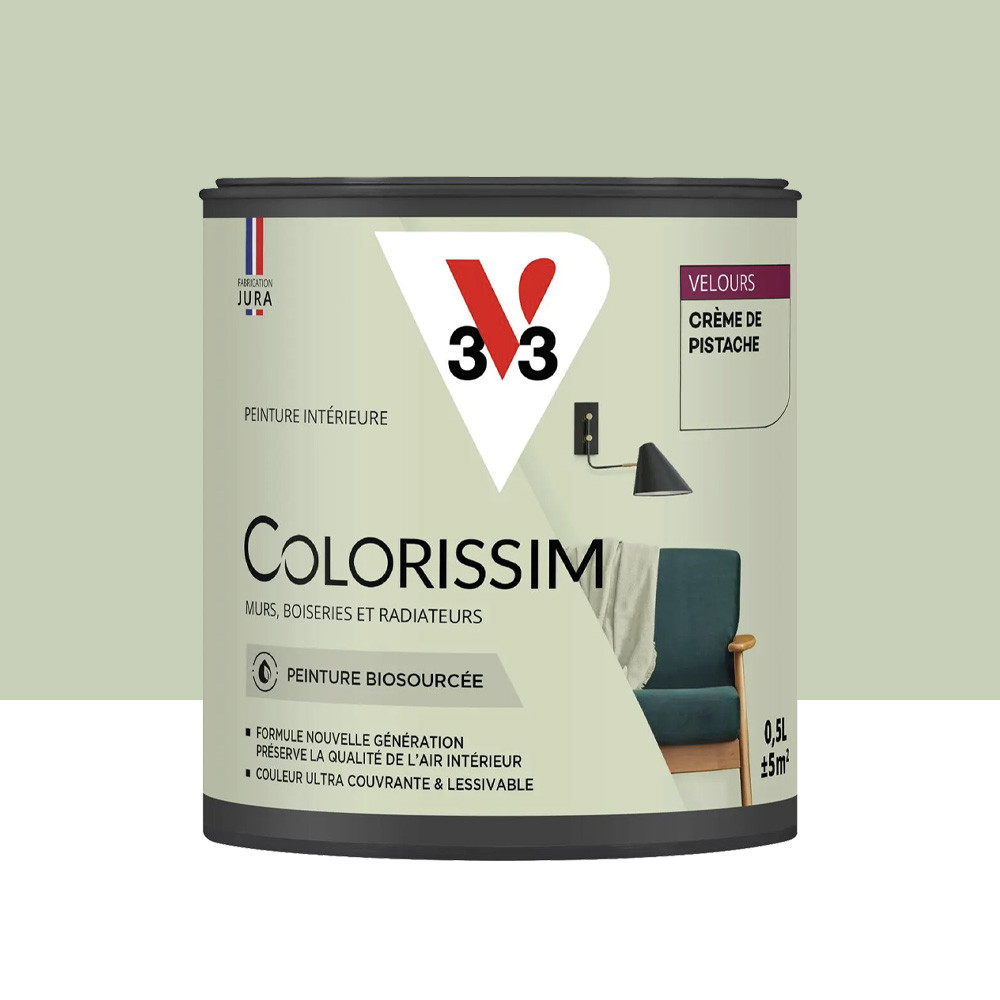 Peinture intérieure V33 Colorissim Velours Crème de Pistache