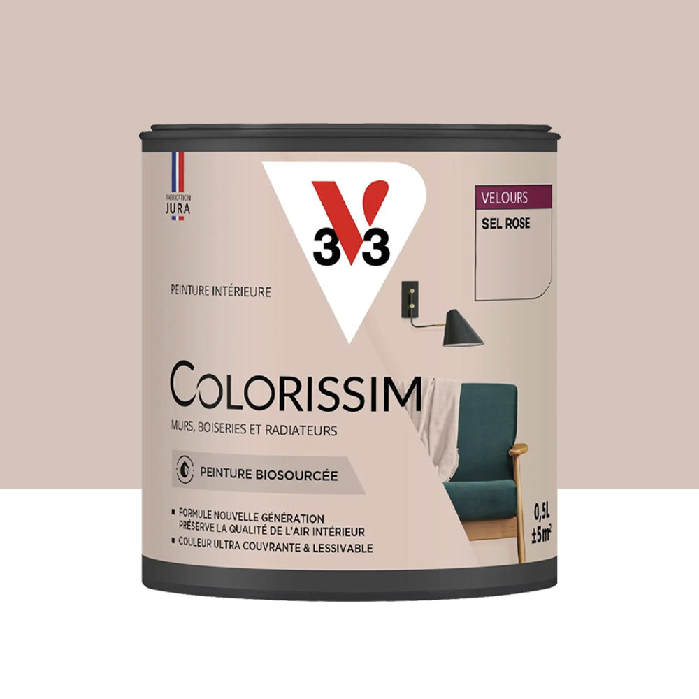 Peinture intérieure V33 Colorissim Velours Sel Rose