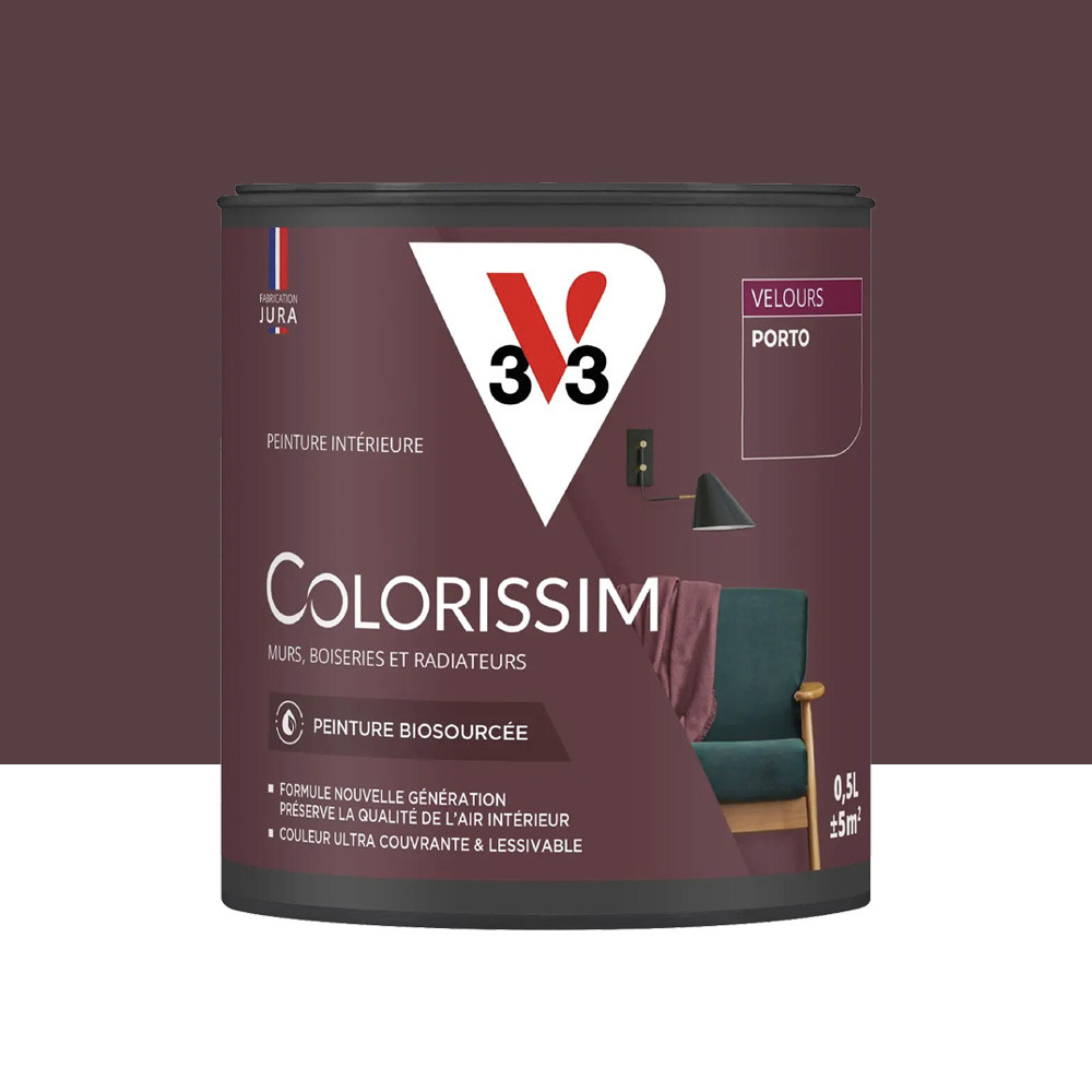 Peinture intérieure V33 Colorissim Velours Porto - 0,5L
