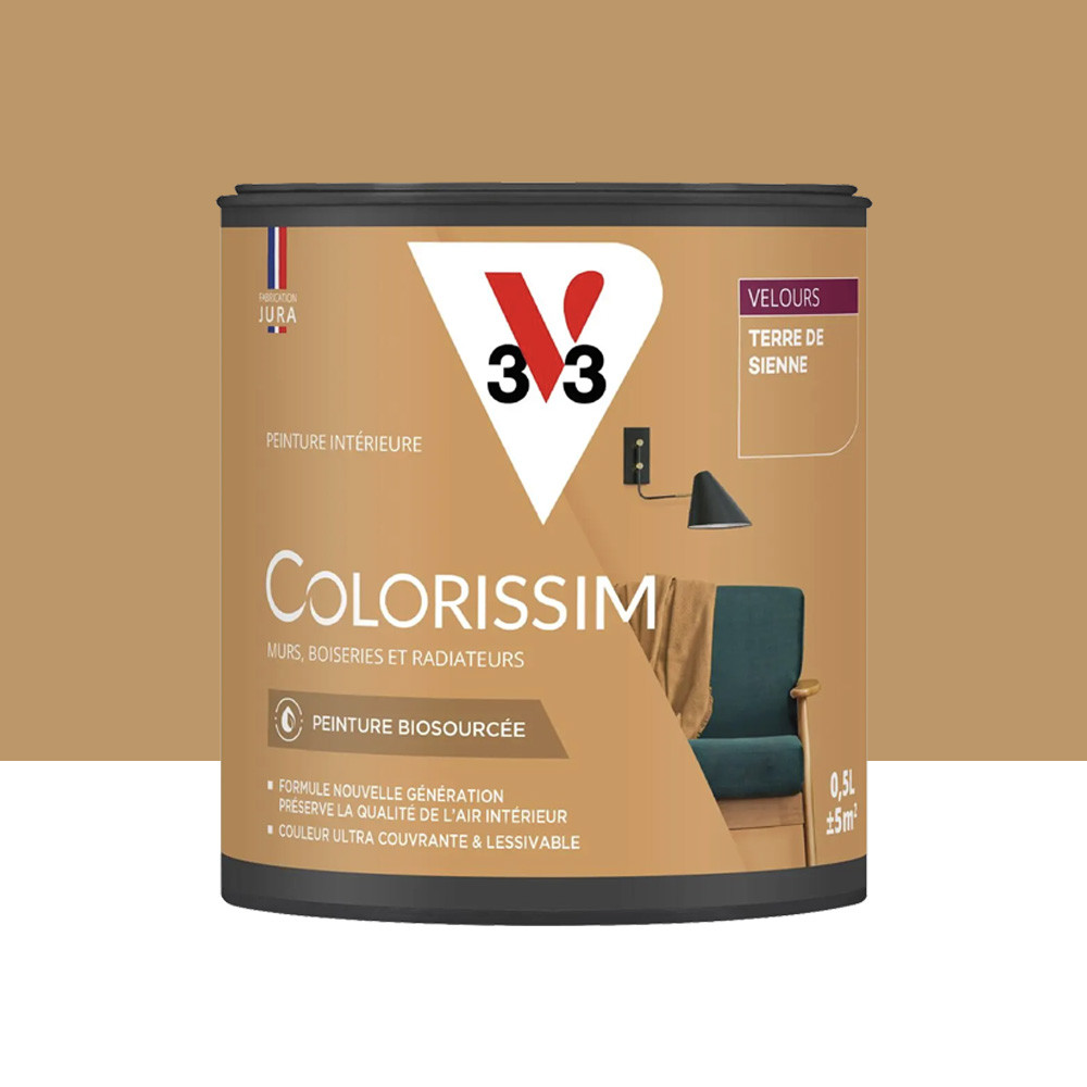Peinture intérieure V33 Colorissim Velours Terre de Sienne