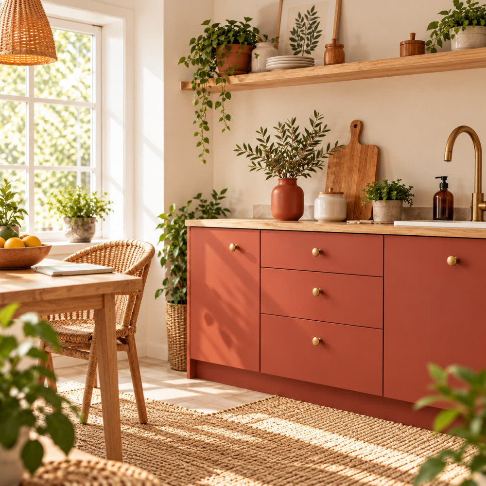 Peinture intérieure RIPOLIN Meubles & Objets Satin Rouge chianti - ambiance