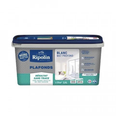 Peinture intérieure acrylique RIPOLIN Plafonds Blanc Mat - 2,5L