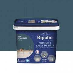 Peinture intérieure acrylique RIPOLIN Cuisine & Salle de bain Bleu Seychelles - 0,75L