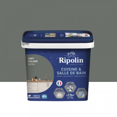 Peinture intérieure acrylique RIPOLIN Cuisine & Salle de bain Vert galane - 0,75L
