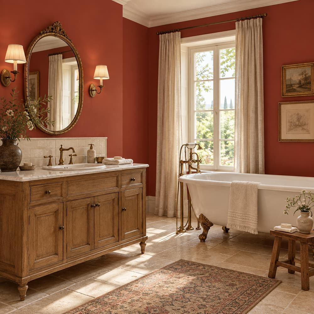 Peinture intérieure acrylique RIPOLIN Cuisine & Salle de bain Rouge terracotta - ambiance