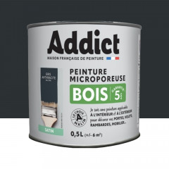 Peinture Bois Microporeuse Addict Anthracite Satin