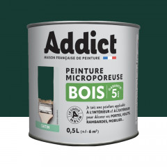 Peinture Bois Microporeuse Addict Vert Irlandais Satin