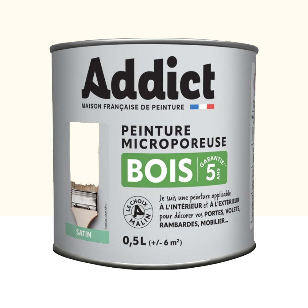 Peinture Bois Microporeuse Addict Ivoire Satin