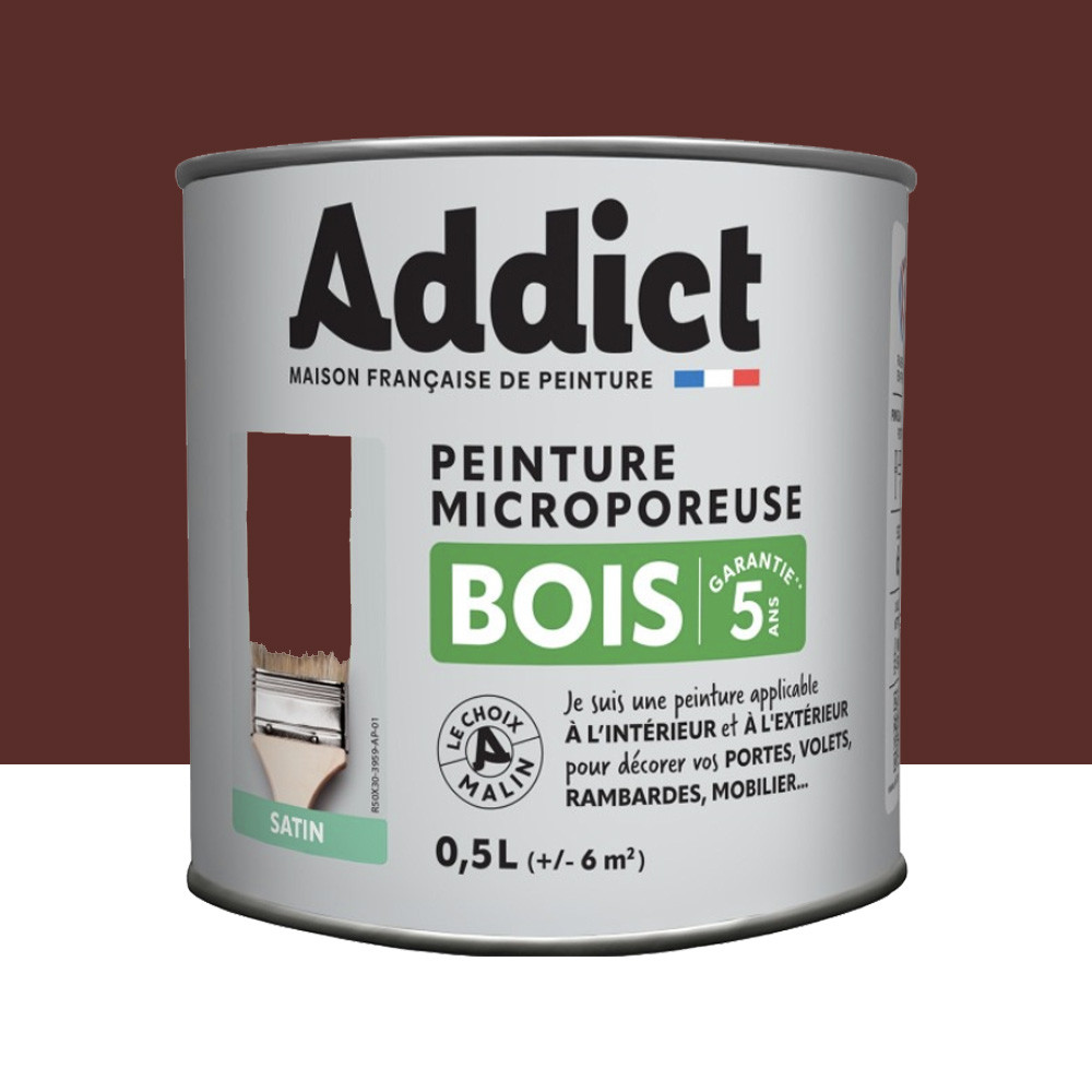 Peinture Bois Microporeuse Addict Rouge Basque Satin