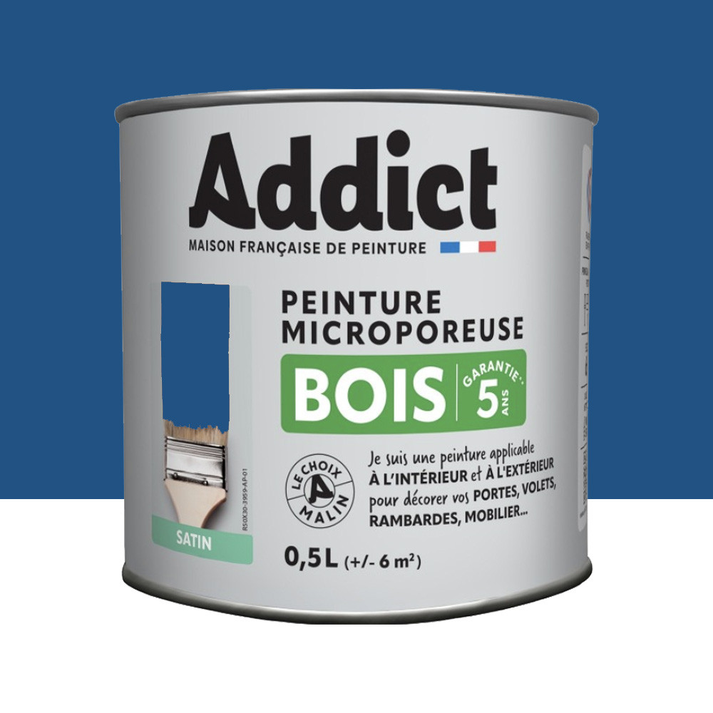 Peinture Bois Microporeuse Addict Marine Satin
