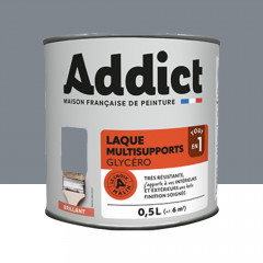 Laque Glycéro Multisupports Addict Gris Argent Brillant