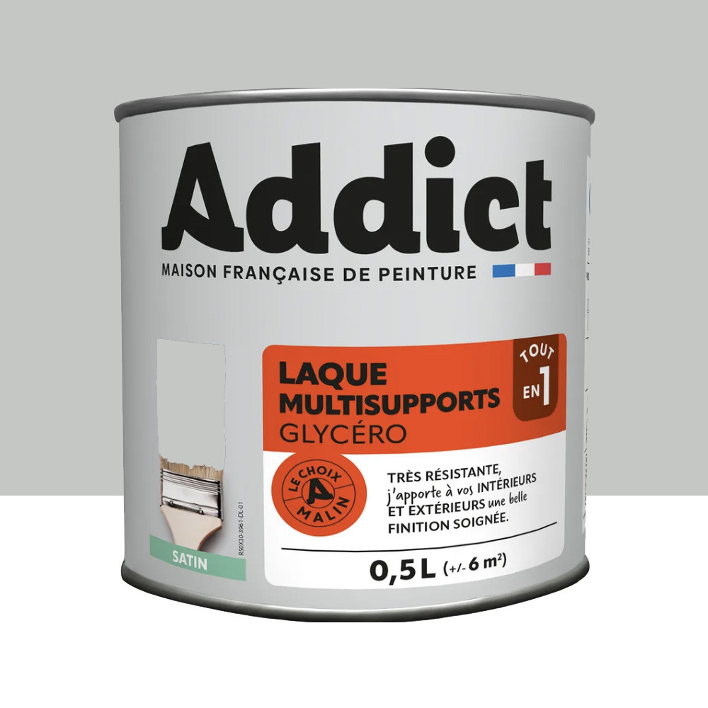 Laque Glycéro Multisupports Addict Cendre Satin