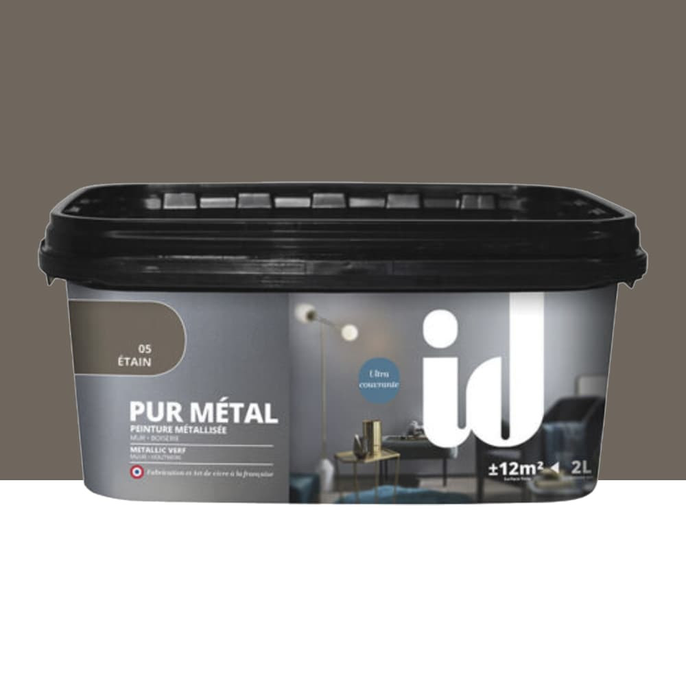 Peinture métallisée ID Pur Métal Etain n°5 - 2L