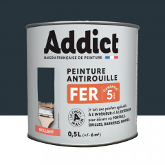 Peinture Fer Antirouille Addict Gris Anthracite Brillant