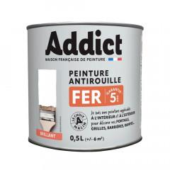 Peinture Fer Antirouille Addict Blanc Brillant