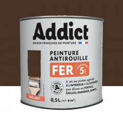 Peinture Fer Antirouille Addict Brun Normand Brillant
