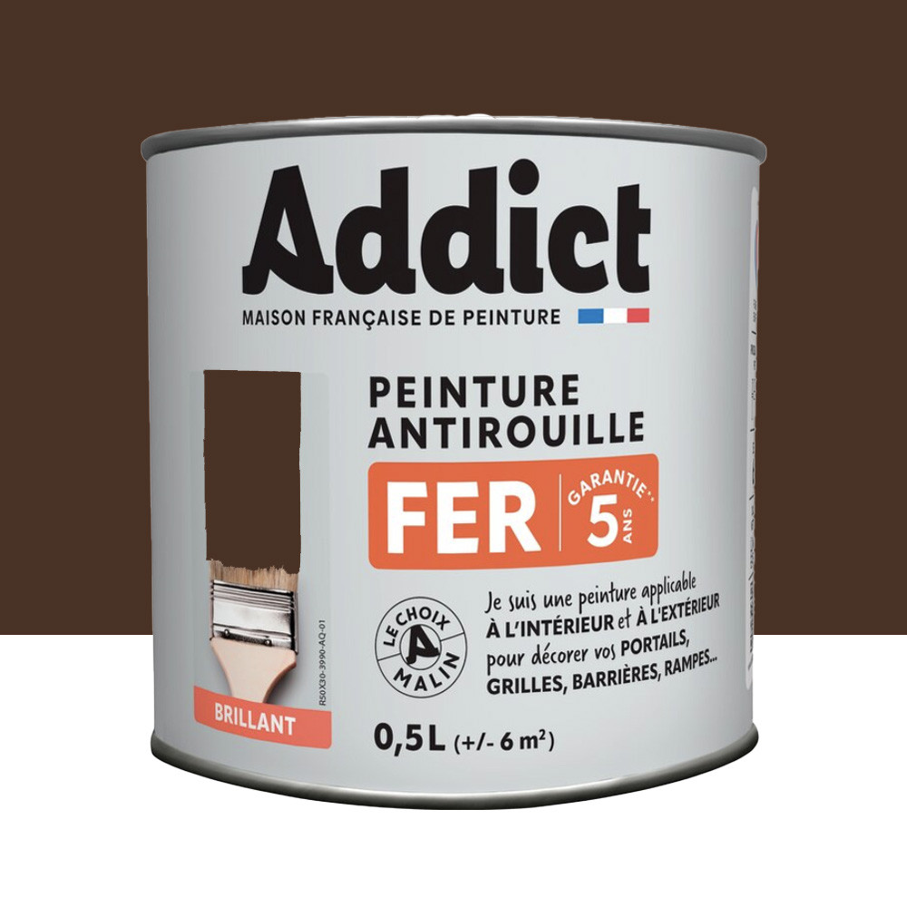 Peinture Fer Antirouille Addict Brun Normand Brillant