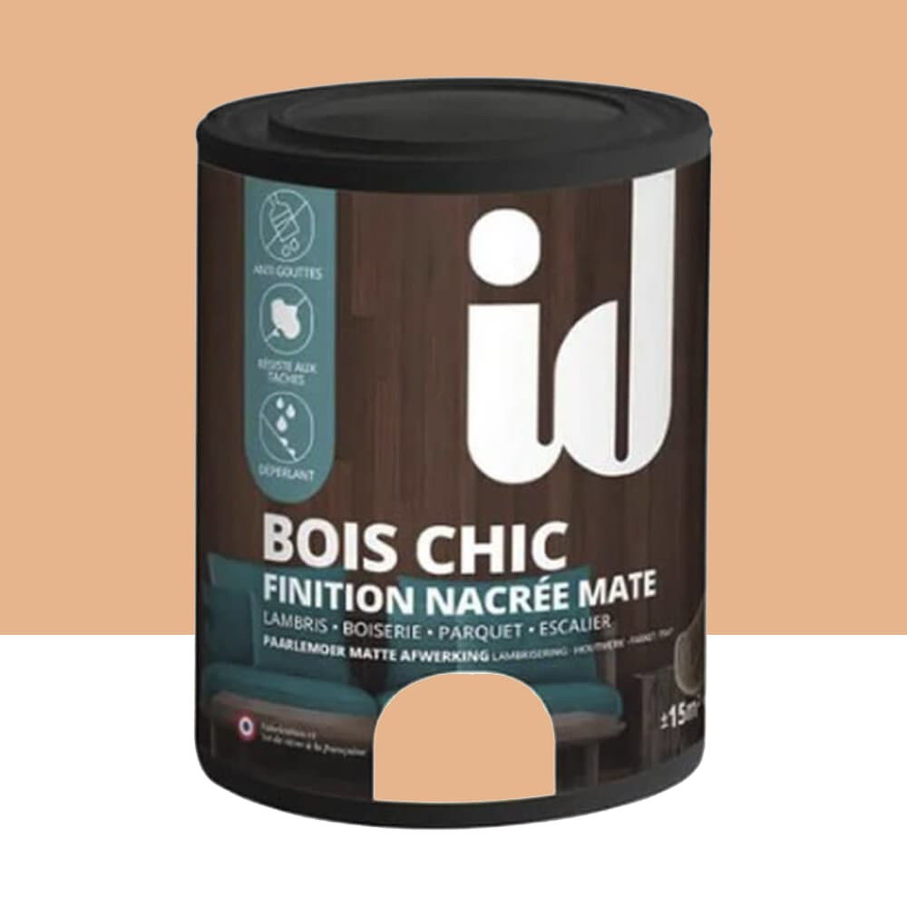 Lasure nacrée mate ID Bois Chic Ambre jaune n°5 - 1L