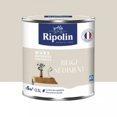 Peinture Murs, Boiseries, Radiateurs RIPOLIN Satin Beige sediment - 0,5L