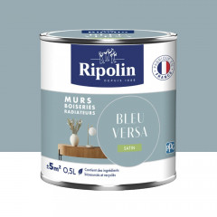 Peinture Murs, Boiseries, Radiateurs RIPOLIN Satin Bleu versa - 0,5L
