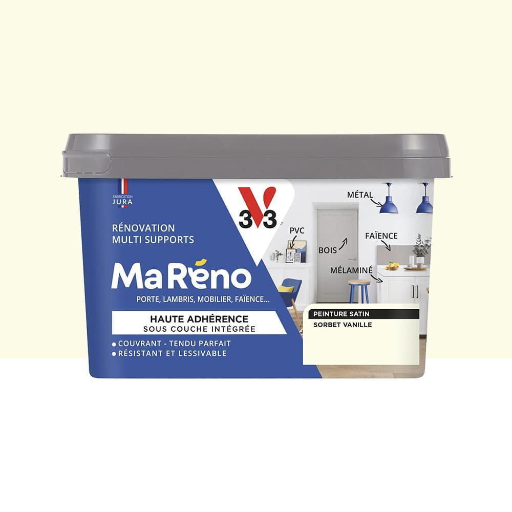 Peinture multi-supports intérieur V33 Ma Réno Vanille - 0,5L