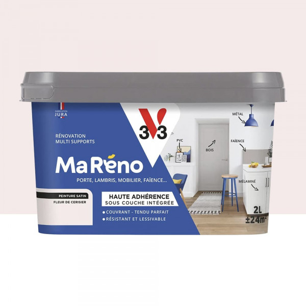 Peinture multi-supports intérieur V33 Ma Réno Fleur de cerisier - 2L