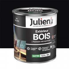 Peinture Extérieur Bois Microporeux Julien Noir - 0,5L