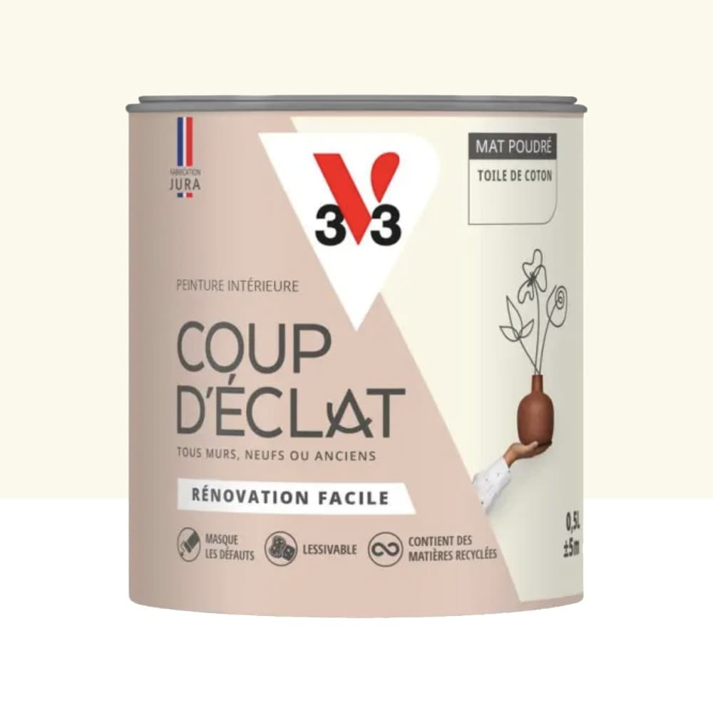 Peinture murs & plafonds V33 Coup d'éclat Toile de coton - 0,5L