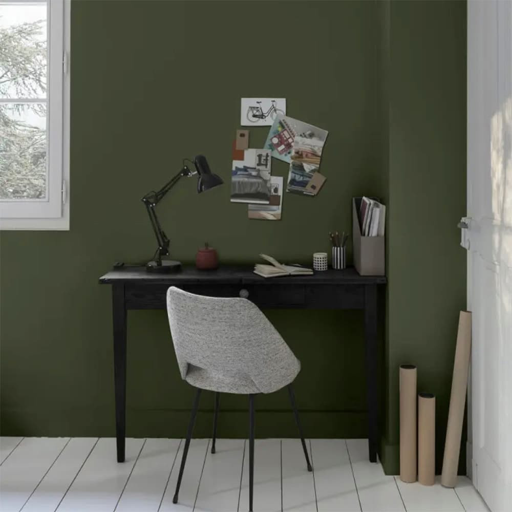 Peinture murs & plafonds V33 Coup d'éclat Kaki dense - ambiance