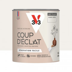 Peinture murs & plafonds V33 Coup d'éclat Blanc cocon - 0,5L