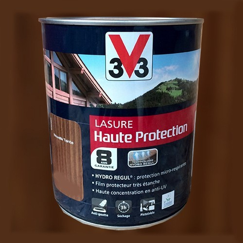 V33 Lasure Haute protection 8ans HydroRégul Chêne brun