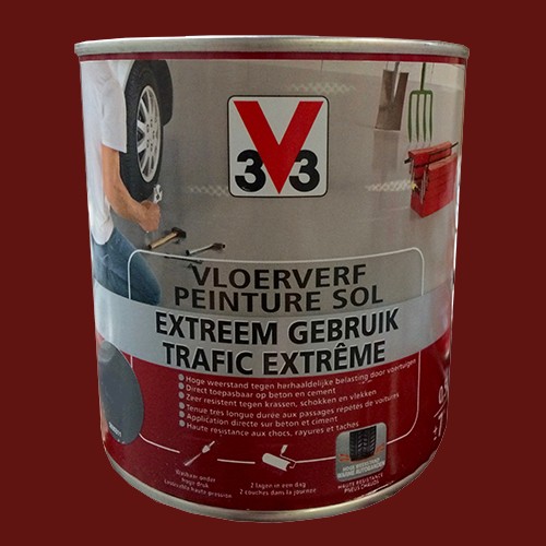 Peinture V33 Special Sol Trafic Extreme Rouge Brique De La Marque V33