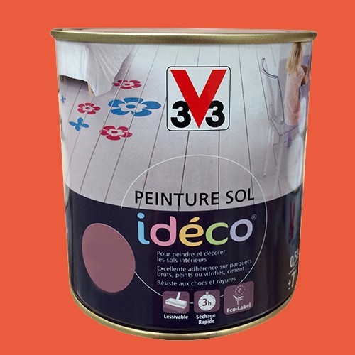 Peinture sol V33 Idéco Capucine Satin 0.5L